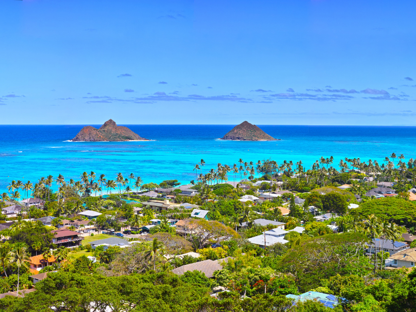 Landscape of Hawaii Lanikai Beach