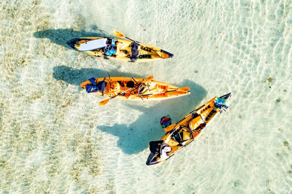 Kayaking at Kaneohe Sandbar