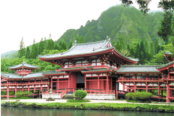 Serene view at the Byodo-in Temple
