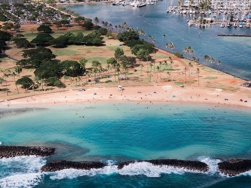 Oahu aerial view