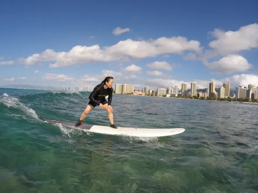 surfing at Oahu