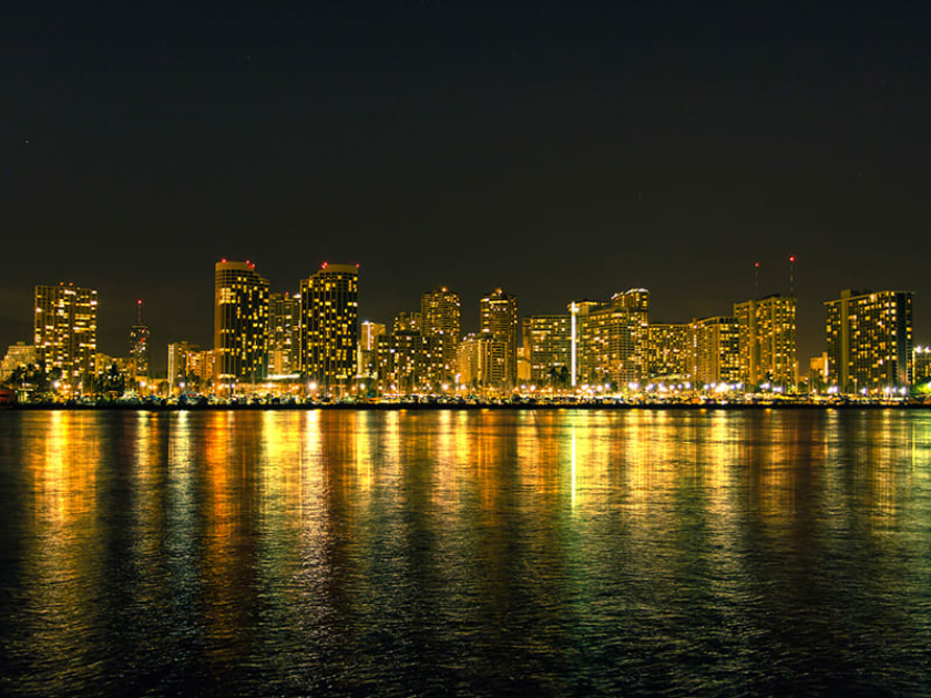 Honolulu at night