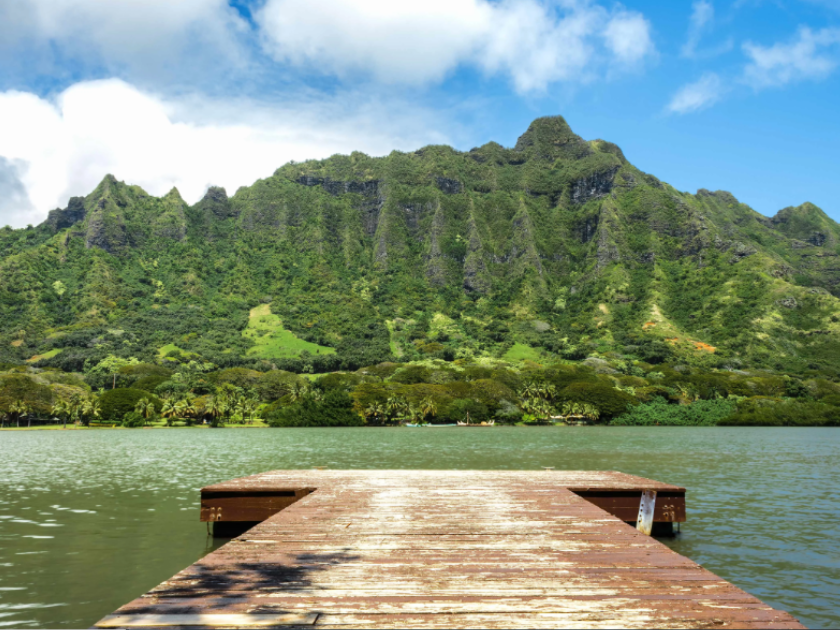 Views out on Kaneohe Bay from Kualoa Ranch