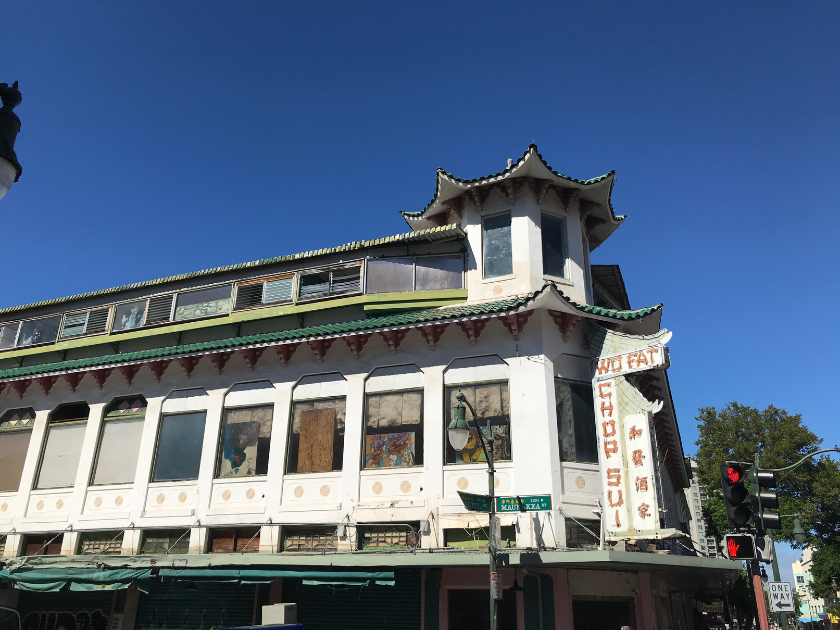 Run down building in Chinatown