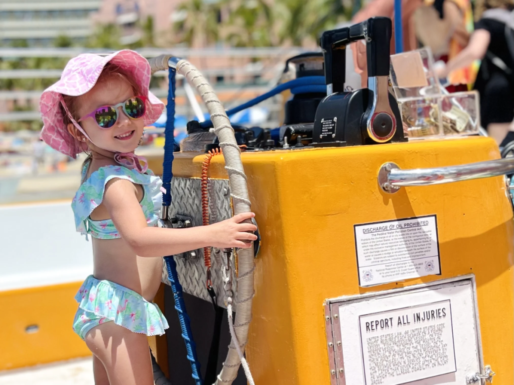Little girl enjoying the cruise