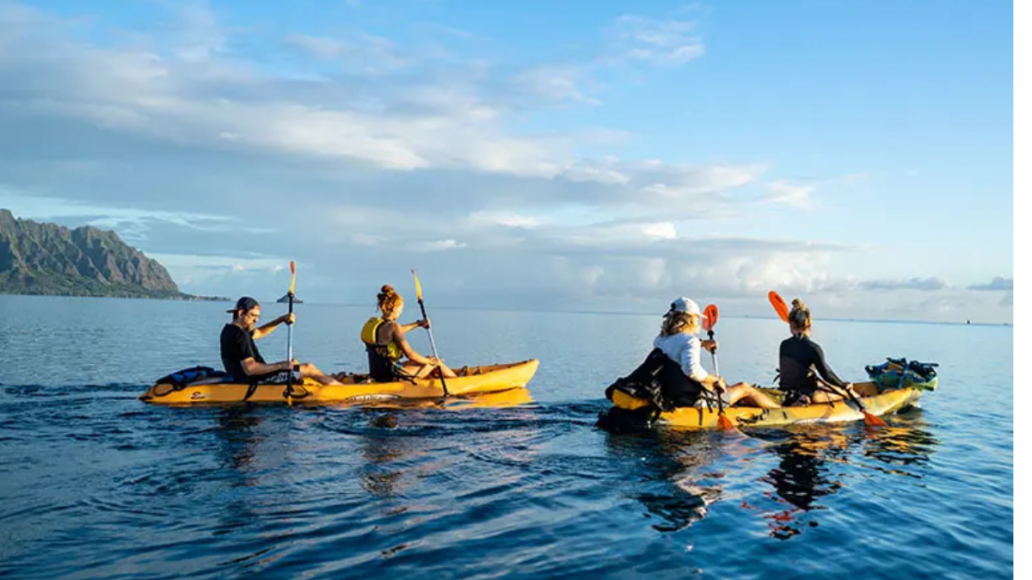 Kayaking at Kaneohe Bay