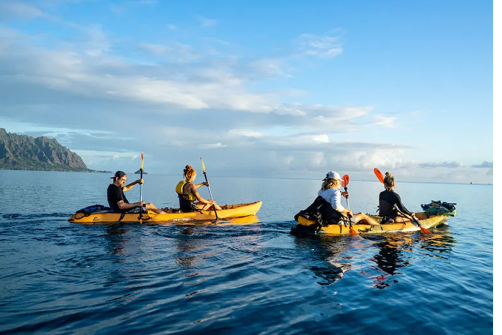 Kayaking at Kaneohe Bay