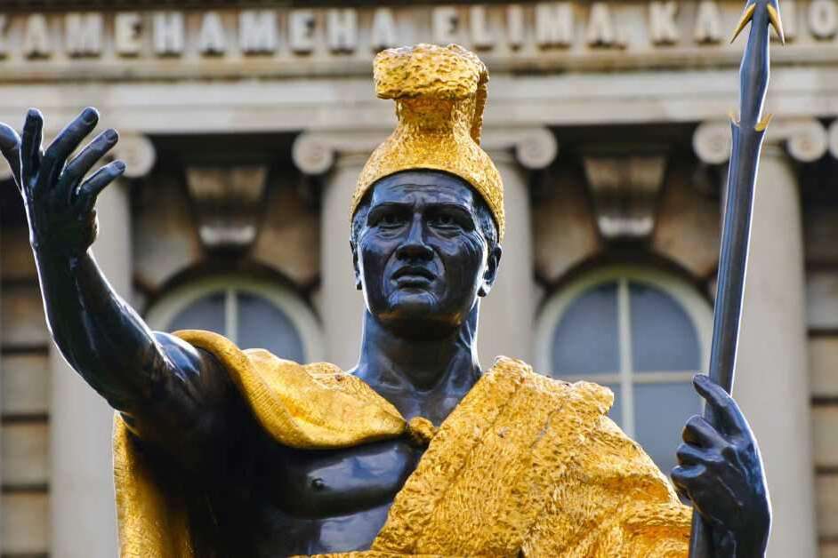 Close-up of Kamehameha Statue