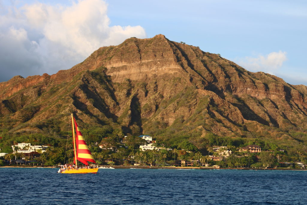 Na Hoku private boat cruise sweeps you away to enjoy views of Diamond Head