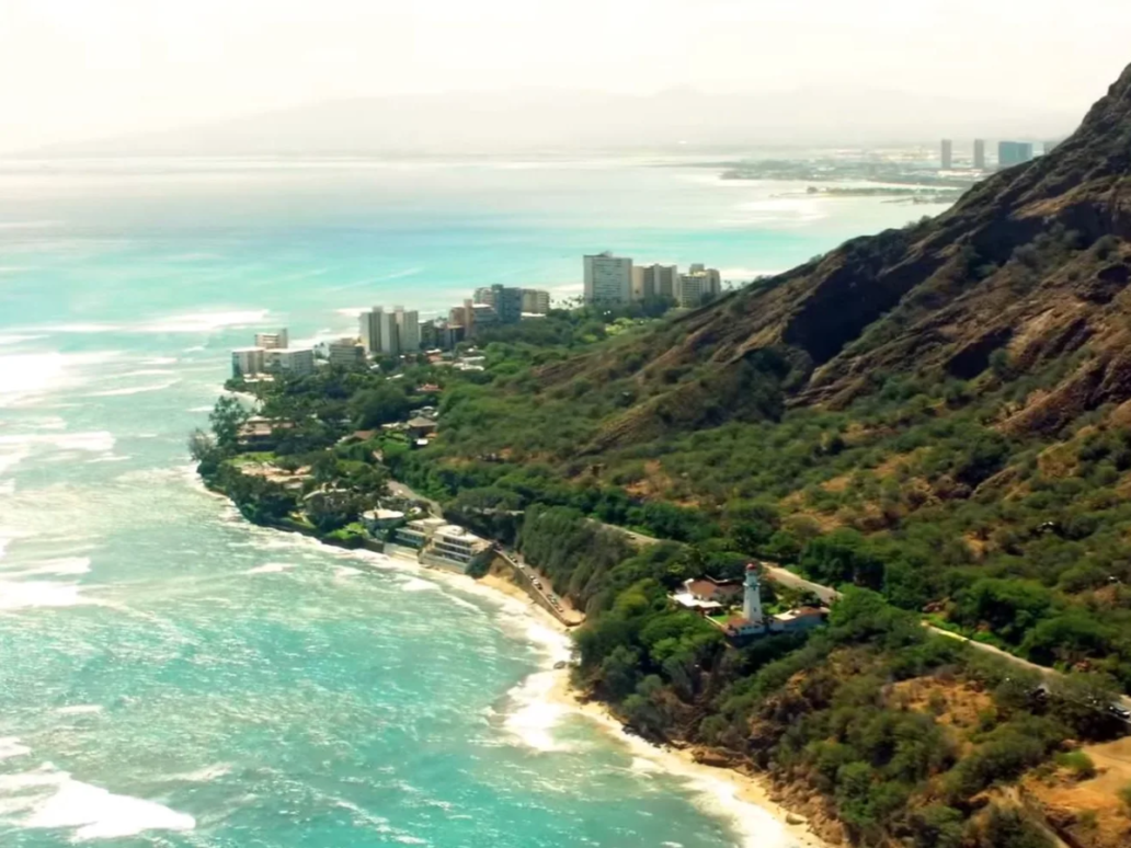 Aerial view of Oahu