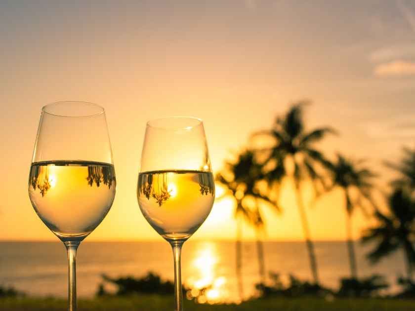 Wine by the sea.