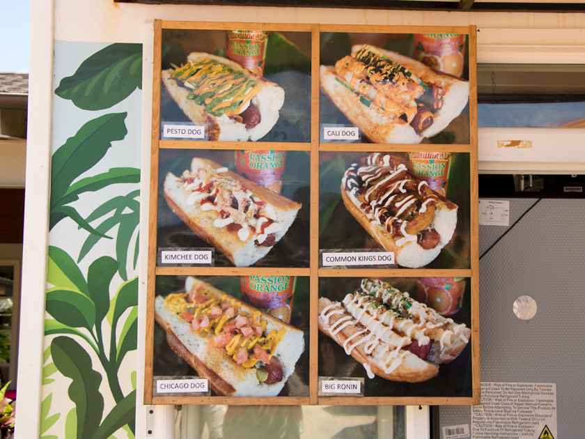 Hale Pop's hot dog menu