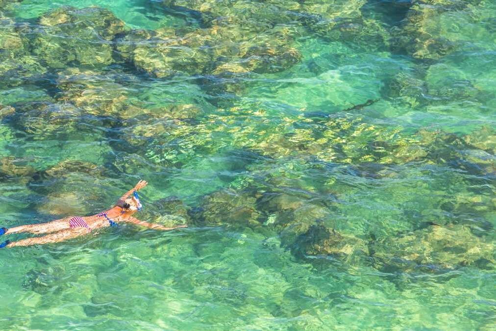 Snorkeler at Hanauma Bay