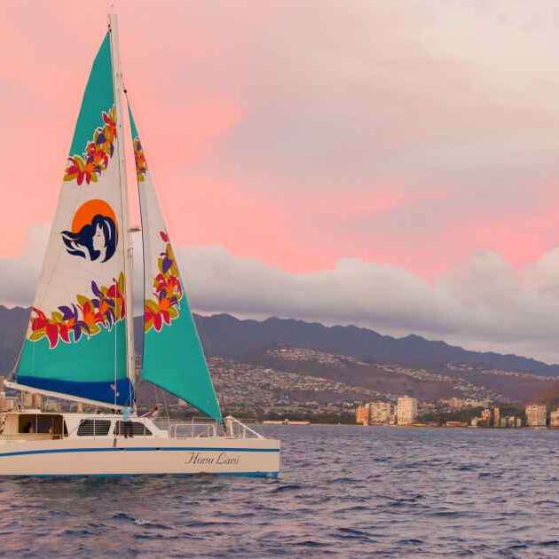 Sunset Cruise with Free Cocktails & Appetizers - Honu Lani Catamaran
