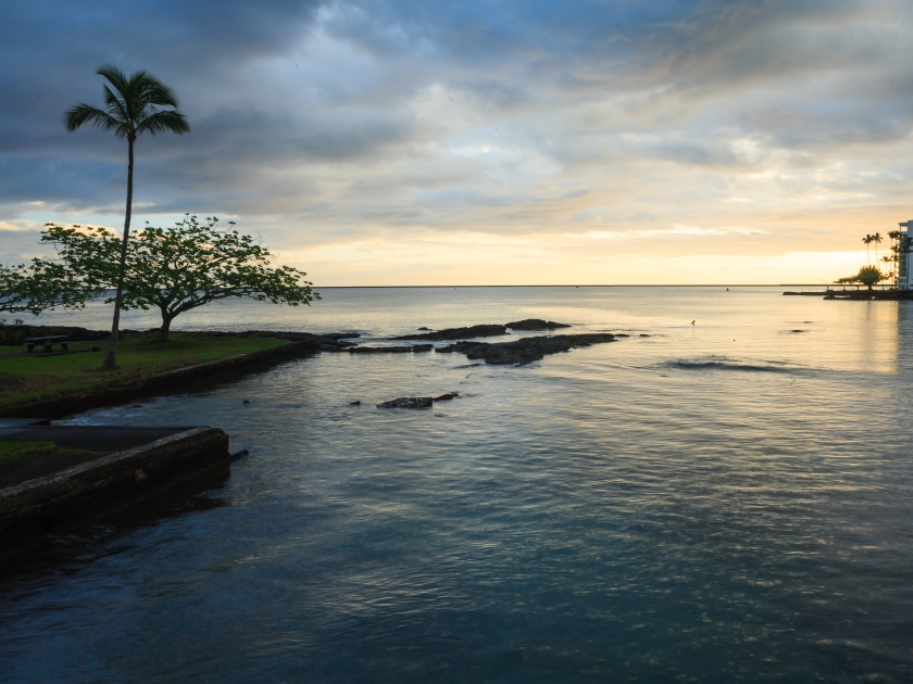 dawn on coconut island in hilo hawaii