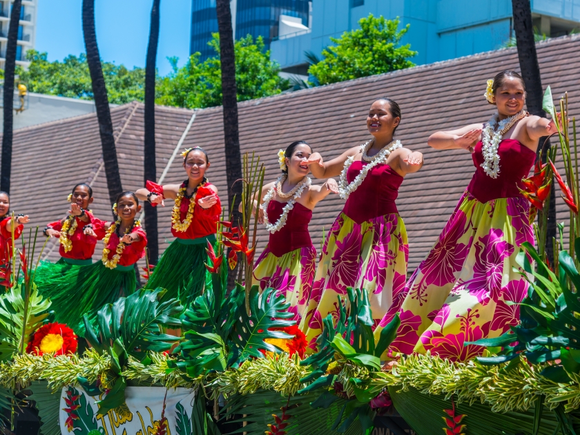 HONOLULU, HAWAII June 11 The 100th Annual King Kamehameha Day Parade on Saturday June 11, 2016 during the final stretch along the famed Kalakaua Avenue in Waikiki Beach.