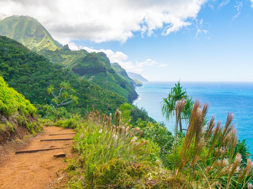 Beautiful,Ocean,View,In,Kalalau,Trail,,Kauai,Island,,Hawaii