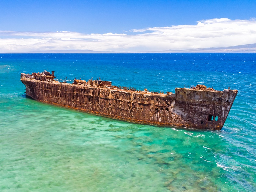 A,Rusty,Shipwreck,Off,The,Coast,Of,Shipwreck,Beach,On