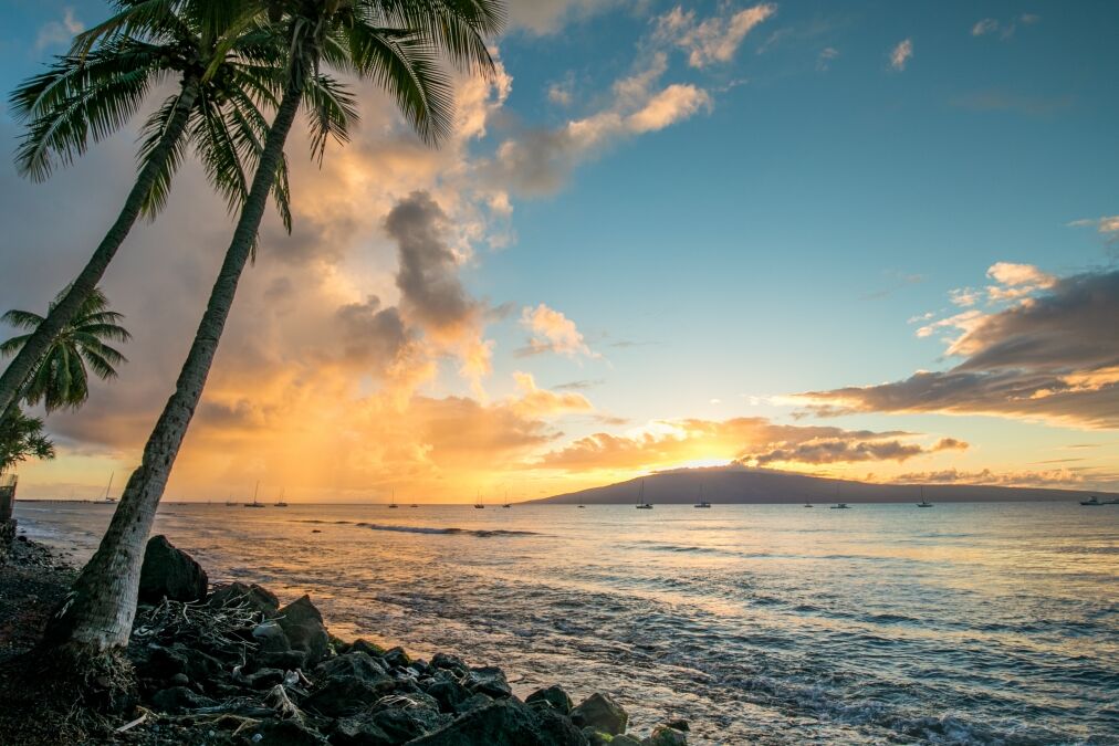 Sunset over Lanai