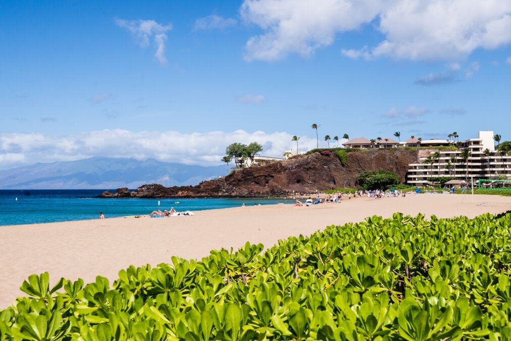 Beautiful Kaanapali of Maui Hawaii in the morning
