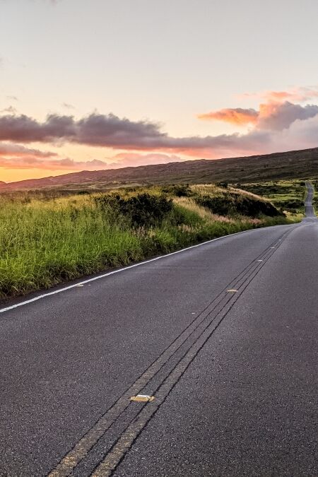 Hana Highway During Sunset in Maui Hawaii