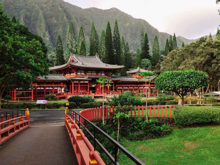 The Byodo-In Temple in Oahu, Hawaii