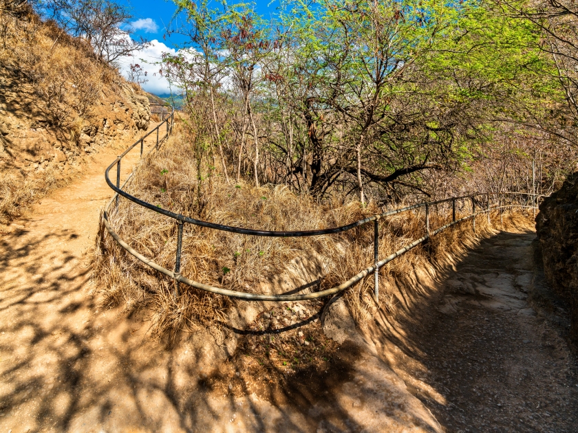 Diamond Head Lookout Trail on Oahu Island in Hawaii