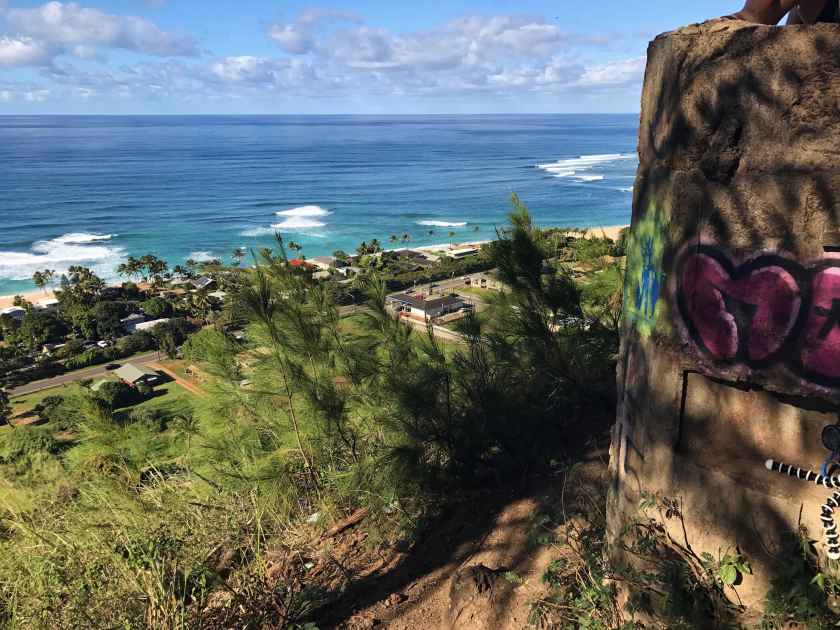 The beautiful view from Ehukai Pillboxes Hike