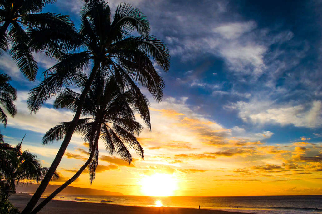 Sunset on Haleiwa Beach