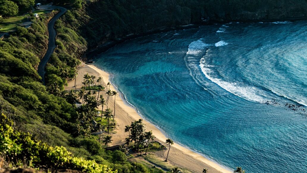 Hanauma,Bay,Top,View,Morning
