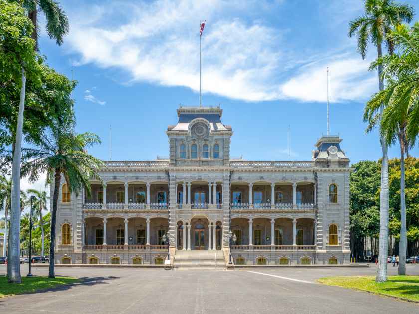 Iolani Palace in Honolulu, Hawaii, US