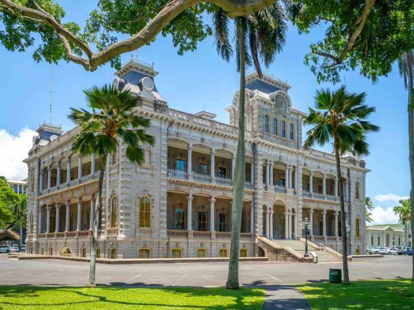 Iolani Palace in Honolulu, Hawaii, US