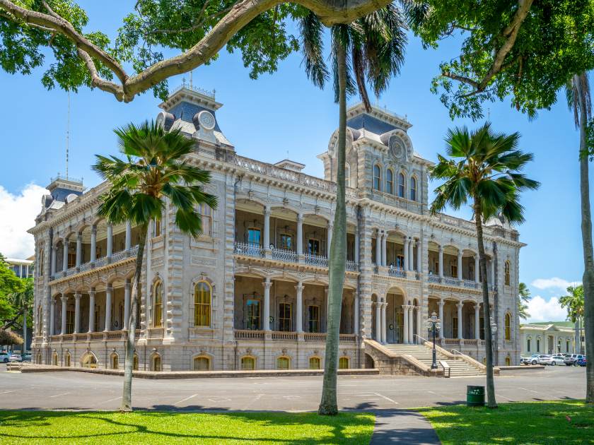 Iolani Palace in Honolulu, Hawaii, US