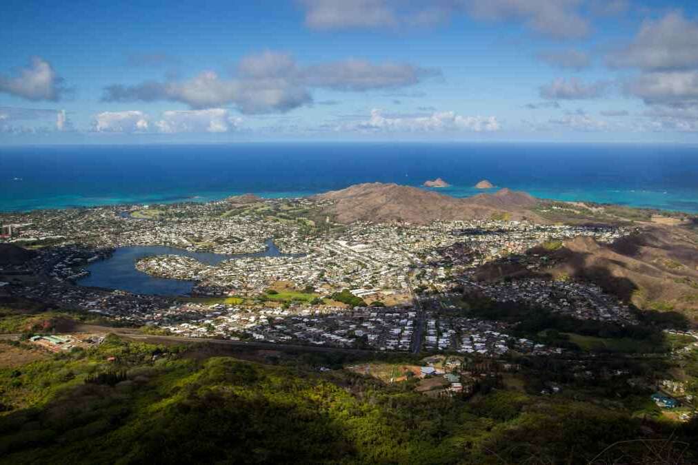 Overlooking Kaneohe Bay on Oahu, Hawaii