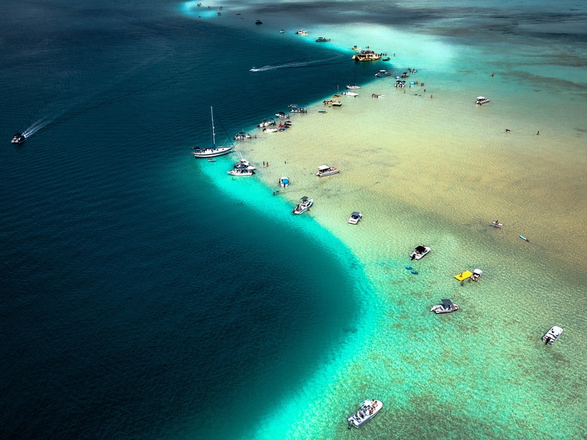 Kane’ohe,Bay,Sandbar,Aerial,Shot