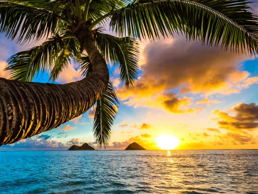 Beautiful Lanikai, Kailua Sunrise in Hawaii