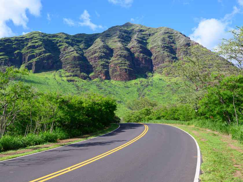 View of Makaha Valley, Oahu, Hawaii