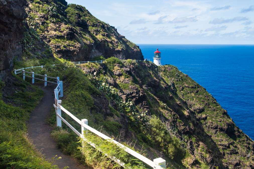 Trail to Makapu'u Point Lighthouse, Oahu, Hawaii
