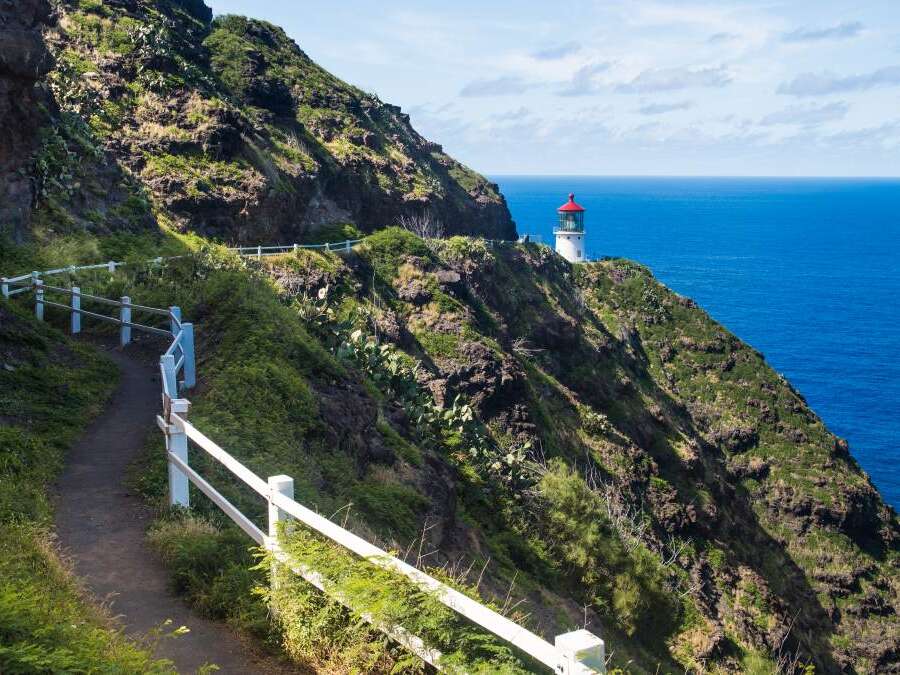 Trail to Makapu'u Point Lighthouse, Oahu, Hawaii
