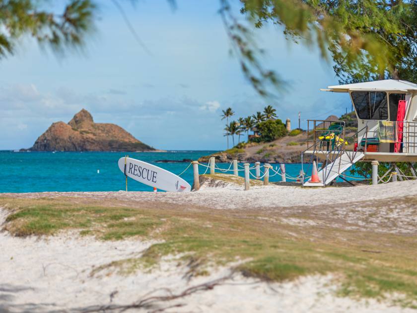 Beach Lifeguard Tower on Kailua Beach