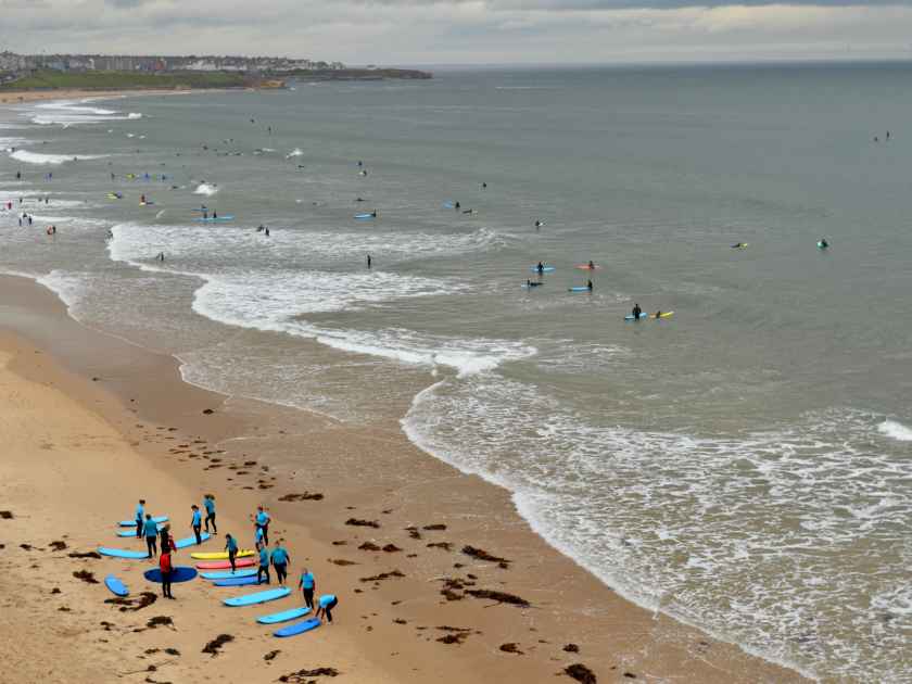 Surfers piling into the North Sea and lessons begin as lockdown gets lifted on Super Saturday.