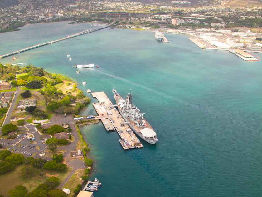 Beautiful overview of Pearl Harbor