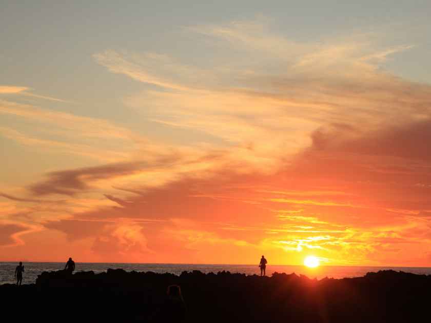 Sunset at Shark’s Cove in O’ahu, HI