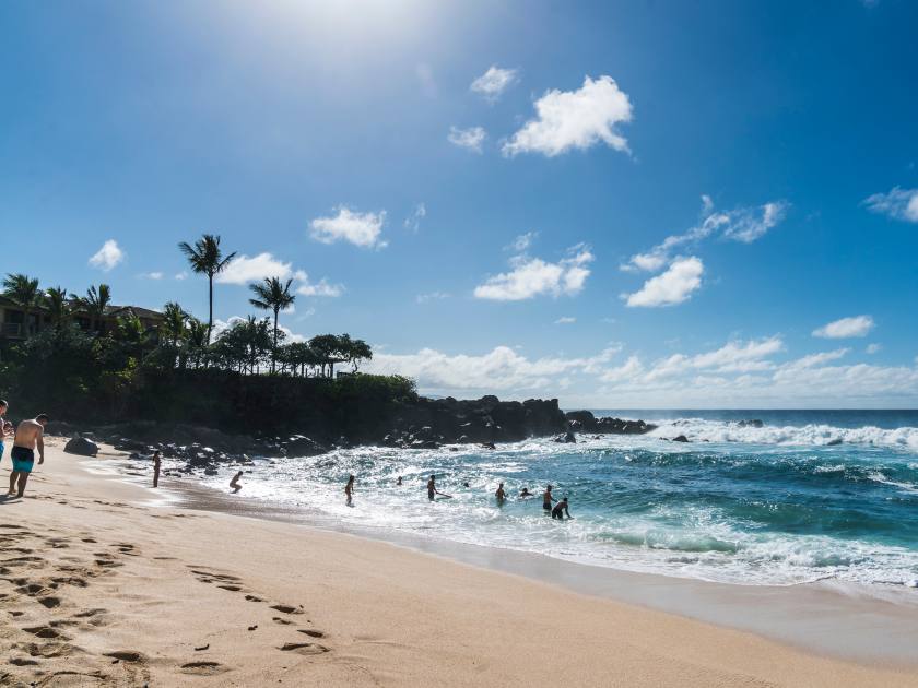 Three Tables beach in Oahu island,Hawaii,usa.