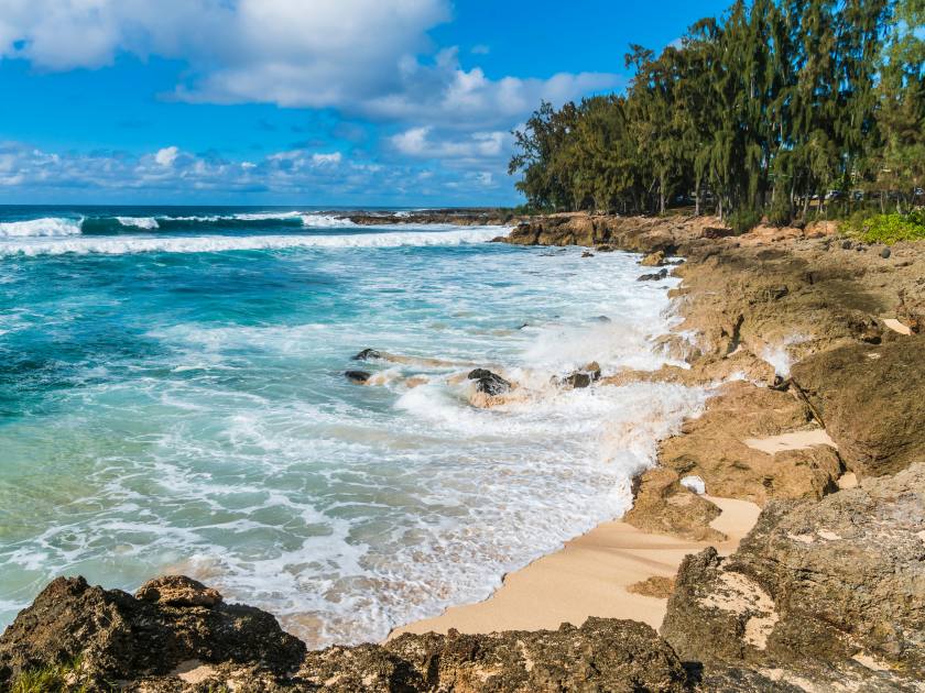 Three Tables beach in Oahu island,Hawaii,usa.