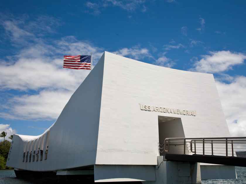 U.S.S. Arizona Memorial in Pearl Harbor.