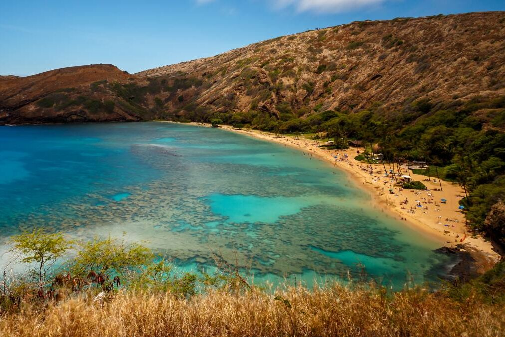 Beautiful Hanauma Bay Nature Preserve in Oahu Hawaii