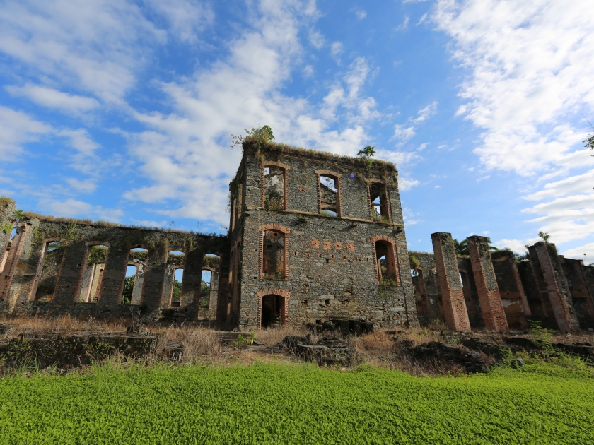 Historical ruins of an old sugar mill