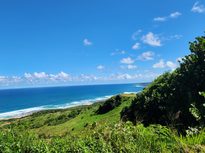 Island landscapes of Oahu Hawaii and Barbados including tBus tour to a nature reserve, film site of Jurassic Park movie