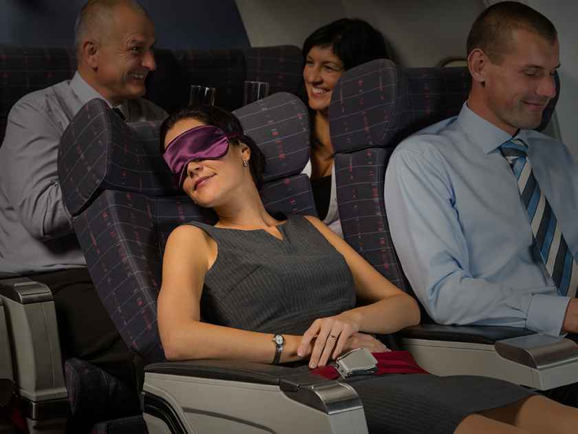 Travelling with eye mask